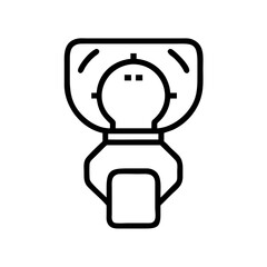 mri scanner Line Icon Symbol Pictogram Outline