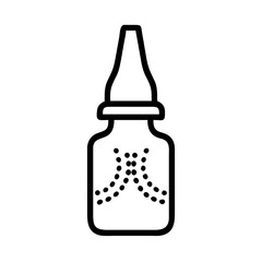 nasal spray 2 Line Icon Symbol Pictogram Outline