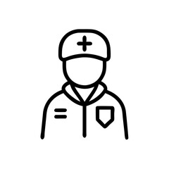 paramedic Line Icon Symbol Pictogram Outline