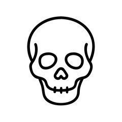 skull  Line Icon Symbol Pictogram Outline