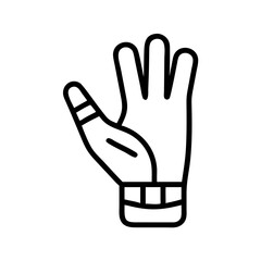 splint  Line Icon Symbol Pictogram Outline