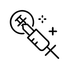 vaccine  Line Icon Symbol Pictogram Outline