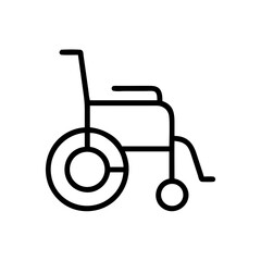 wheelchair Line Icon Symbol Pictogram Outline