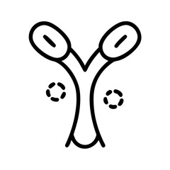 yeast infection Line Icon Symbol Pictogram Outline