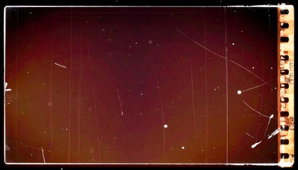 Old film strip with scratches and dust