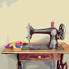 Sewing Machine Icon | Modern Tailoring Equipment Symbol