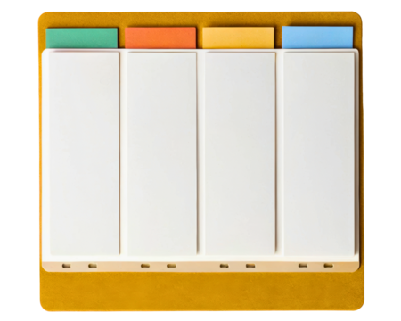 Document divider with blank labels for project organization on a transparent background - Powered by Adobe