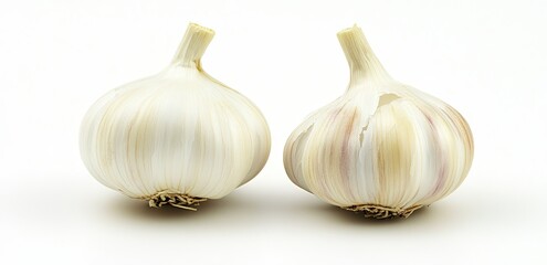 Obraz premium Two heads of garlic