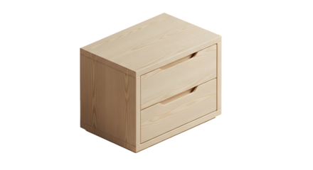 Light beige wooden chest of drawers