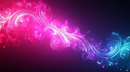 Abstract swirling patterns in vibrant pink and blue