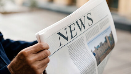 Cost of living increase and inflation. Newspaper news reading hand information article headline journalism communication paper. Rising prices,financial pressure,economic crisis