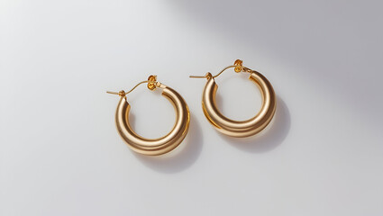 golden huggie earrings stone with diamonds ai genrative