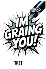 minimalist  vector transparent png .Comic book style i m graing you with a stylized pen tip