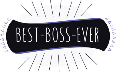 Appreciation graphic celebrating a superior manager with bold typography and vibrant color accents