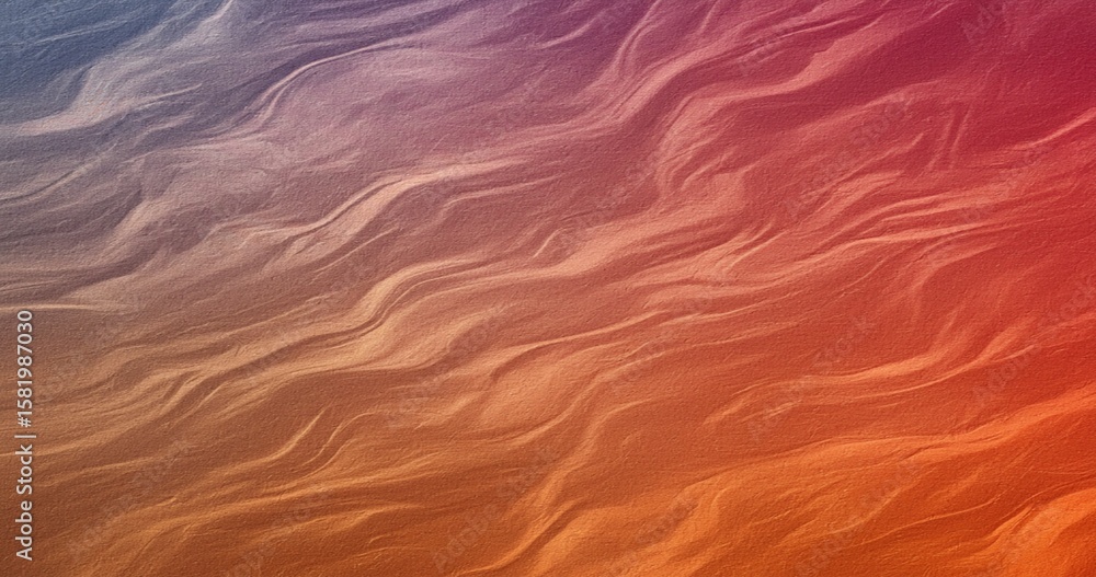 Poster abstract background with flowing lines, a textured surface, and a smooth gradient from blue to orang