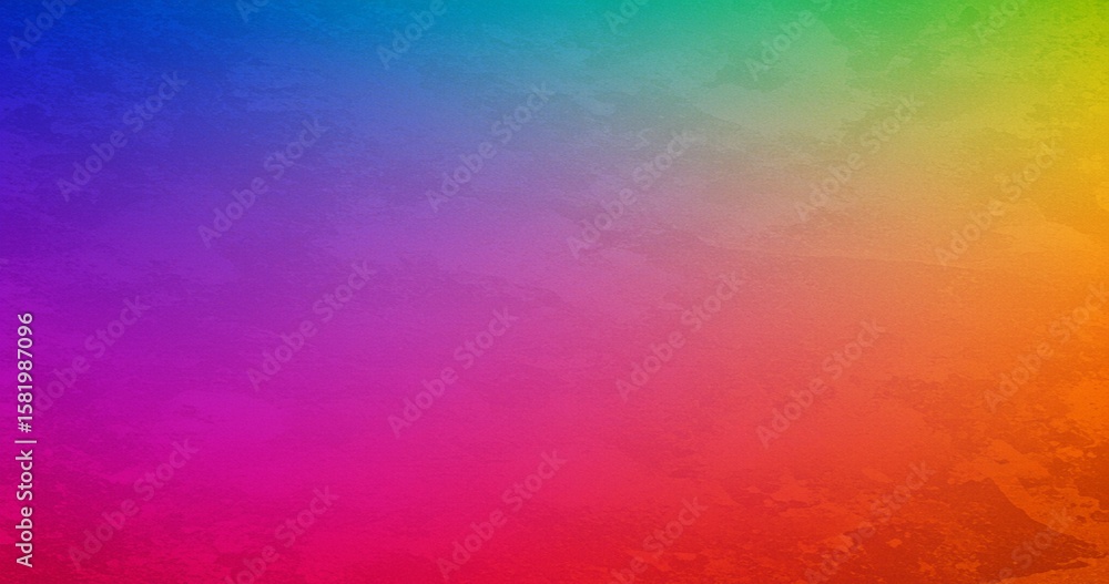 Poster a textured background with a smooth gradient of rainbow colors, flowing from blue to red. the colors