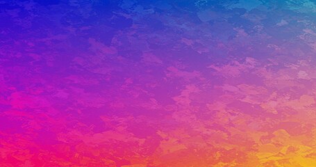 Obraz premium A vibrant gradient background with a textured, painterly effect, transitioning from blue to purple, pink, and yellow. It creates a dynamic, eye-catching visual for various design applications.