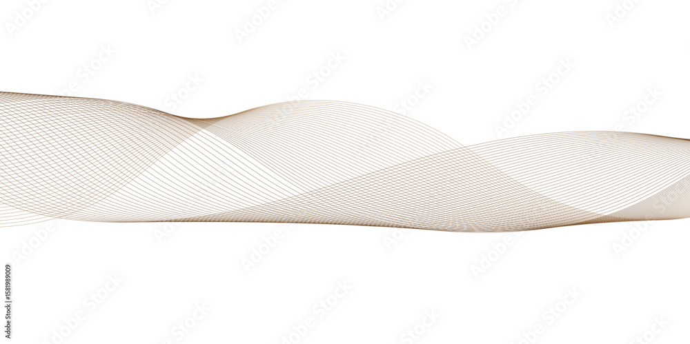 Poster beige wave design creates flowing and dynamic visual effect on a white background, adding a touch of