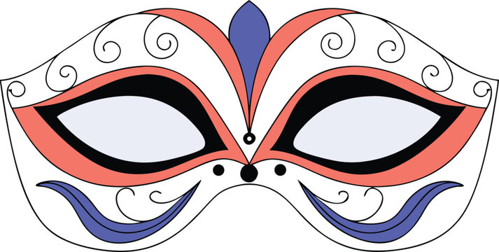 Elegant black masquerade mask design for festive events and celebrations suitable for advertisements and banners