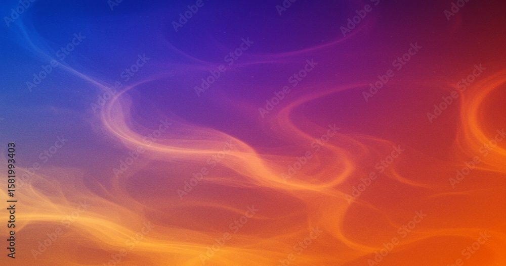 Aufkleber a beautiful abstract background with wavy patterns and a gradient of blue, purple, and orange. the i