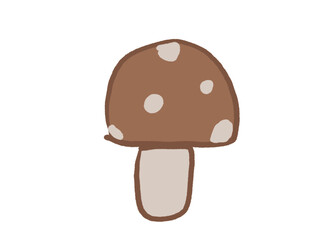 A set of cute hand-painted mushrooms, mushrooms, ingredients, cooking, decoration