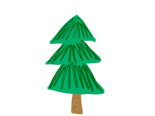 christmas tree isolated on white