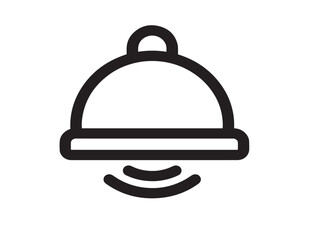 Clean alarm device line icon with sleek lines