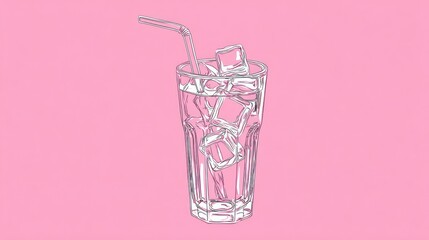 A glass of iced drink