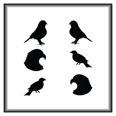 Bird Silhouette Icons Set