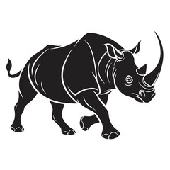 rhino isolated on white