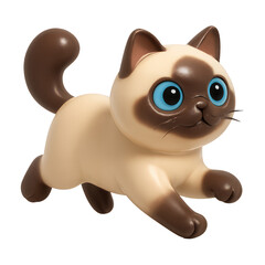Naklejka premium PNG Cute cartoon cat figurine
