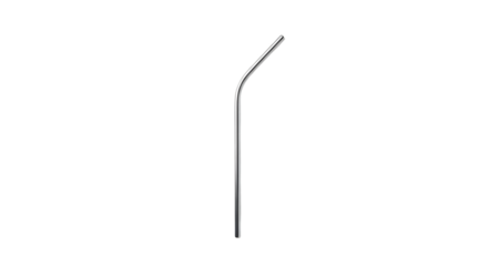 Reusable Drinking Straw on Transparent Background
