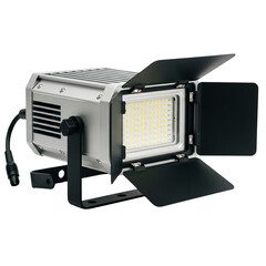 A High Power LED Studio Light with Adjustable Barn Doors for Professional Photography and Video Production Setup