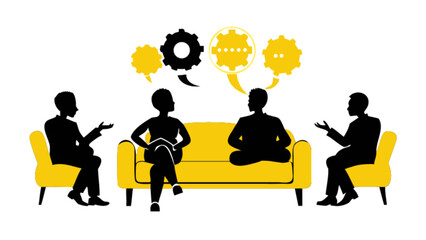 Business meeting brainstorming teamwork collaboration strategy conversation idea generation concept design