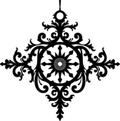 Ornate Christmas Ornament  decoration, pattern  Tattoo Vector 
