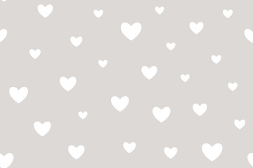 Heart shapes on a beige background. Seamless pattern under clipping mask, convenient for editing. The background color can be easily replaced. Valentine background for paper, cover, textile, gift wrap