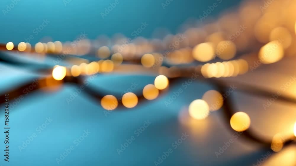 Aufkleber abstract image of a flowing, undulating surface with a metallic texture. warm orange and cool blue t