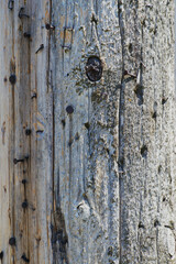 Worn power pole