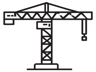 Minimal construction zone scene in clean lines