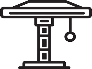 Clean lifting machine symbol in construction vector