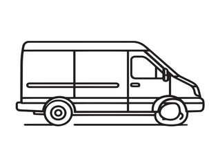 Clean delivery logistics truck icon in vector format