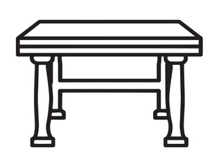 Elegant line vector of table and chairs icon