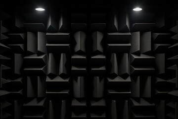 Echoes in Silence: An anechoic chamber, a room specifically engineered to absorb all sound reflections, creates an environment of absolute quiet, highlighting the precision of acoustic science. 