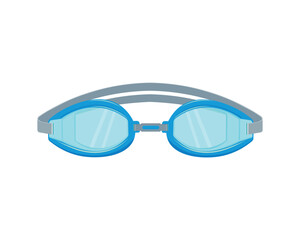Swimming goggles. Sports goggles for swimming. Glasses to protect the eyes from water. A beach accessory for water treatments. The vector illustration is isolated on a white background.