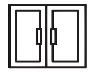 Entrance door icon in elegant vector style drawing
