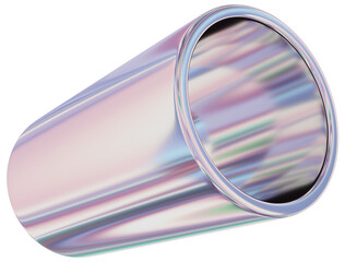 Tube 3D Abstract Pastel Iridescent Shape