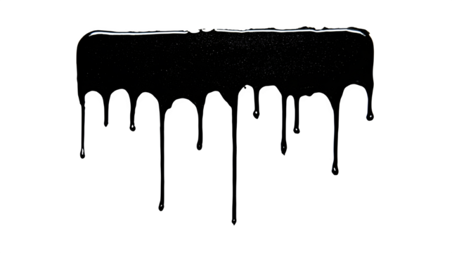 Silhouette of a dripping ice cream bar, black filled on white background
