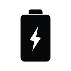 Charging Battery Icon, Power and Energy Level Indicator Symbol