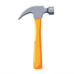 Cute hammer flat vector