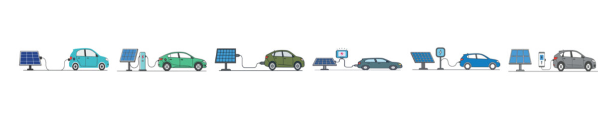 Minimal Vector of EV Charging from Solar Panel System.